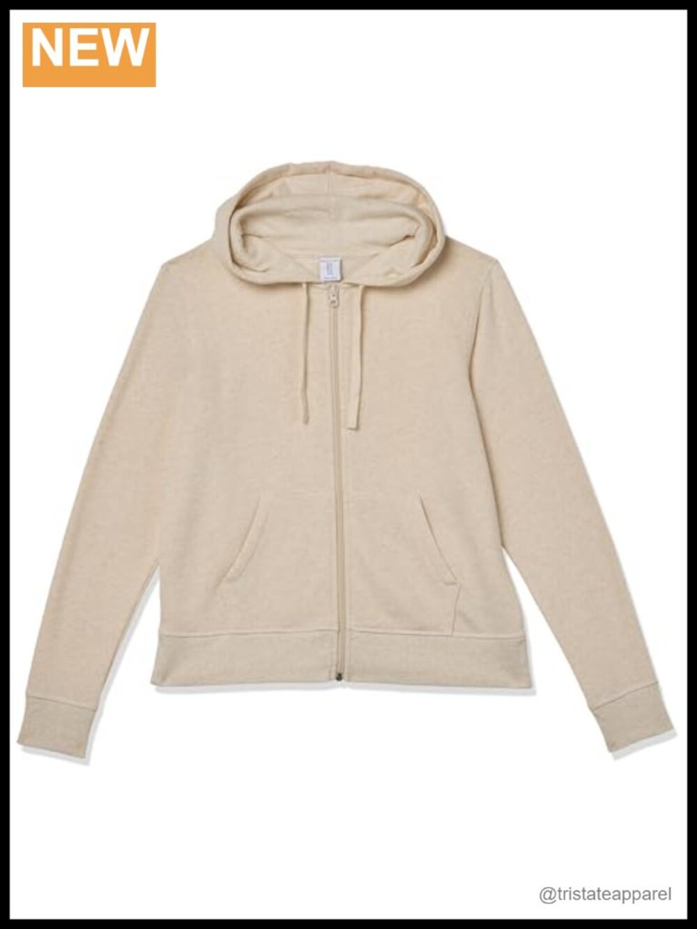 Women's Midweight Fleece Full-Zip Hoodie with Drawstring Classic Fit